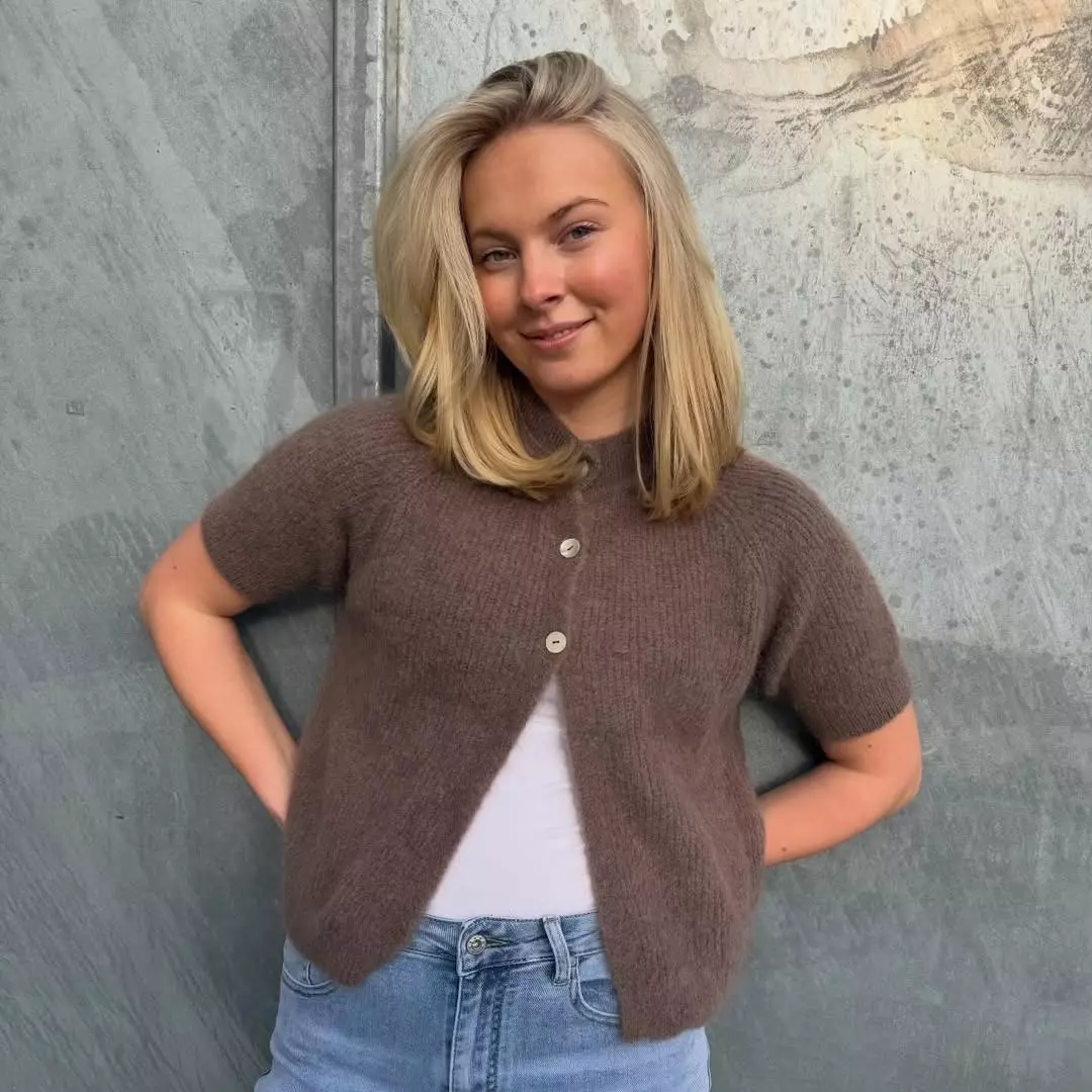 Paolo strikkejakke i mohairblanding