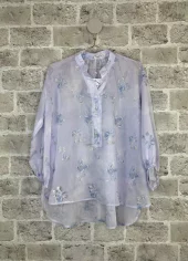 Cabana Living Taya bluse blå/lilla