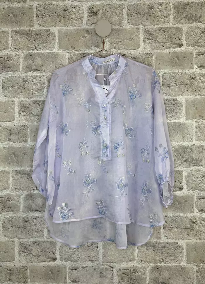Cabana Living Taya bluse blå/lilla