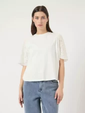 Yas Lex t-skjorte med blondearm