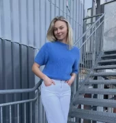 Paolo. J Mohair topp kobolt onesize