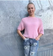 Paolo strikkegenser i mohairblanding