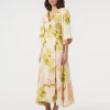 YAS Marga 3/4 Wrap long Dress