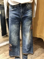 Massimo Jeans med broderi