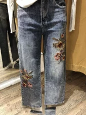 Massimo Jeans med broderi