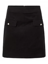 YAS Cora Cordskjørt Sort