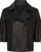 BTF Short leather Trenchcoat