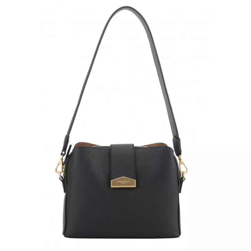 Cowhide Shoulder Bag - Navy