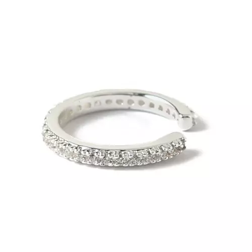 Pave Silver Earcuff