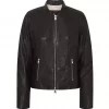 Soft Biker Jacket - Black w. Silver