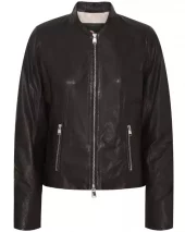 Soft Biker Jacket - Black w. Silver