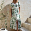 Sylvie Dress - Green Blossom