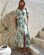 Sylvie Dress - Green Blossom
