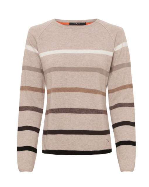 Cashmere pullover with stripes