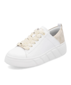 White/Gold Sneakers