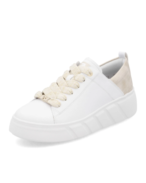 White/Gold Sneakers