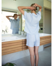 Sasha Shorts - Sky Blue Stripe