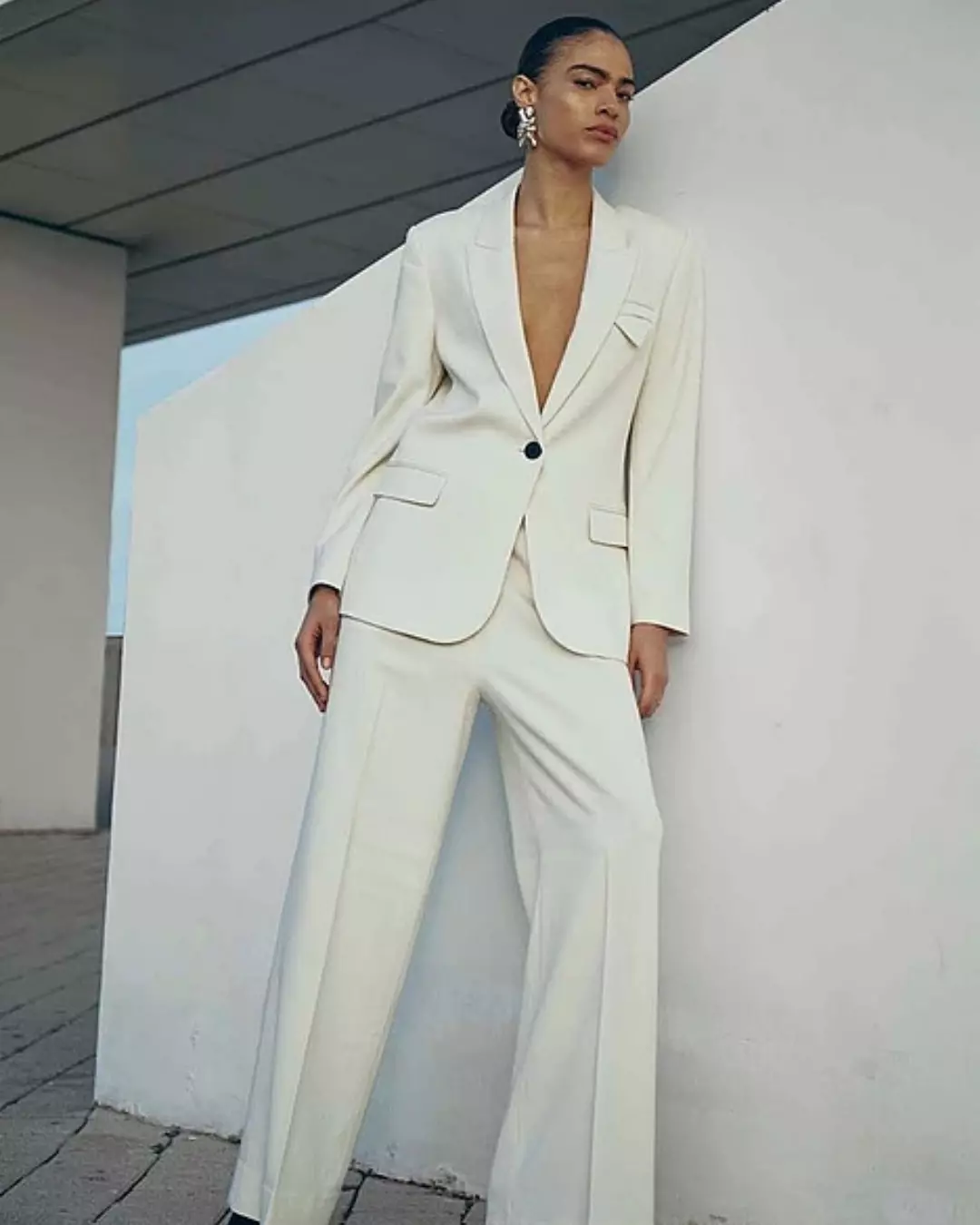 Tailor Wide Pants - Jet Stream