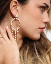 Chandelier Earrings - Peach