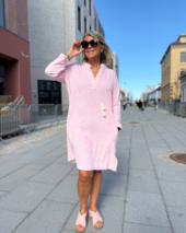 Kaftan Short Dress - Light Pink