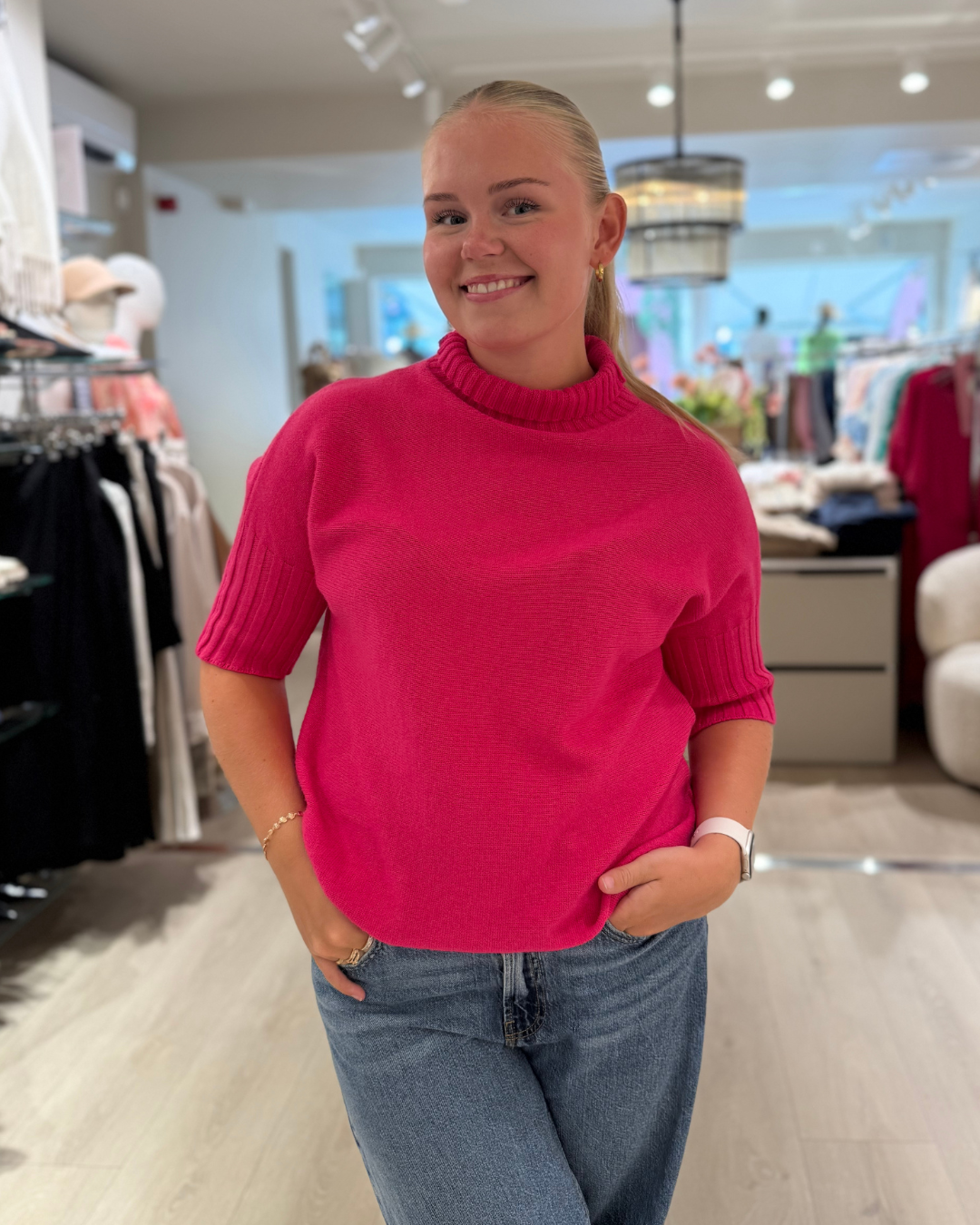 Turtleneck Sweat - Fuxia