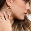 Chandelier Earrings - Peach