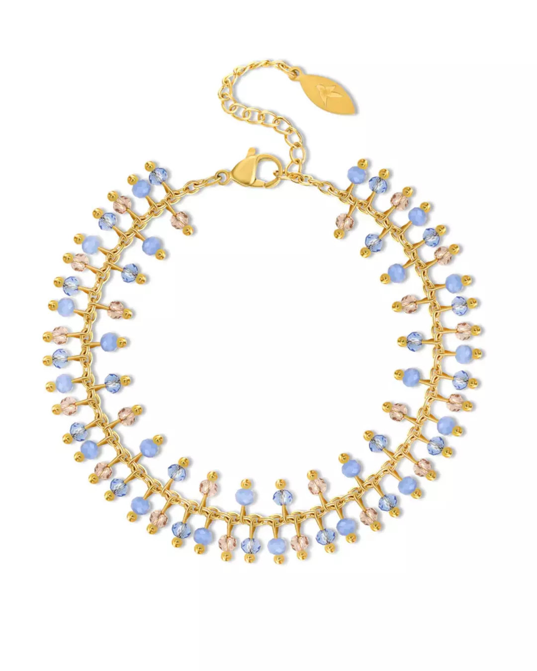 Double Bead Bracelet - Blue