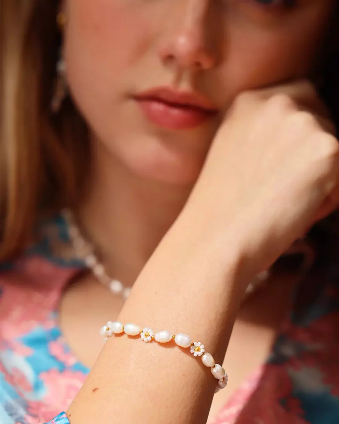 Flower Pearl Bracelet