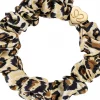 Gold Heart Silk Scruchie - Leopard