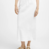 Elly Bias Cut Long Skirt - White