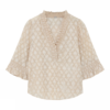 Marilou Frills Blouse - Beige/Silver