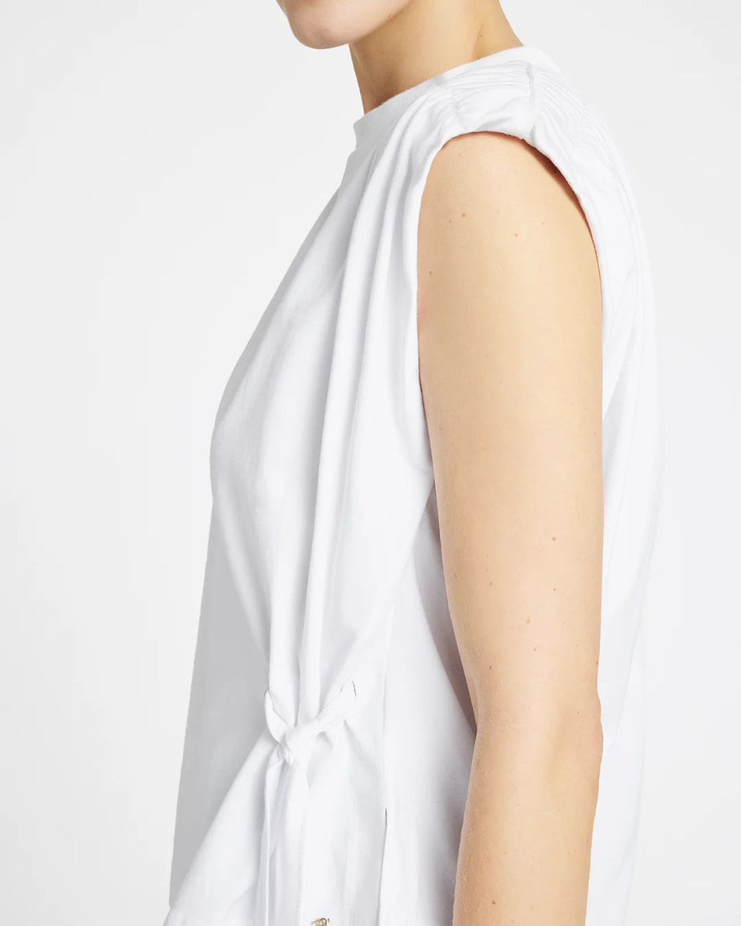 Josia Tie Top - White