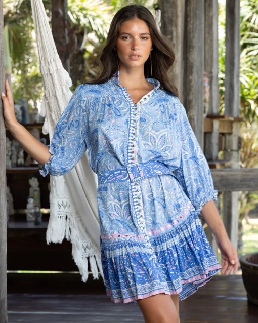 Nessy Dress - Blue/Pink