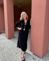Kaftan Long Dress - Black
