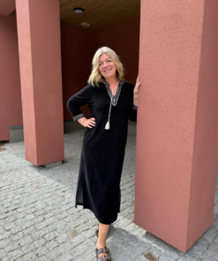 Kaftan Long Dress - Black