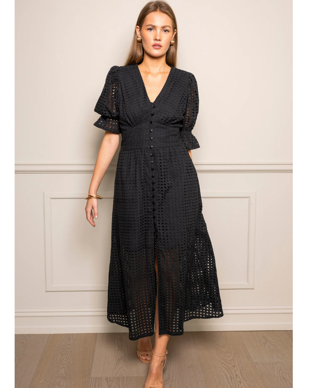 Andrea Dress - Broderie Black