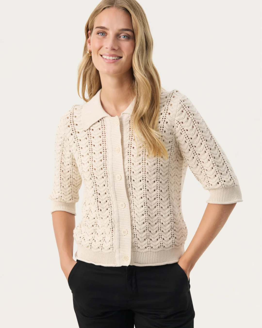RhondaPW Cardigan - Sand