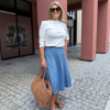 Dnm Midi Flare Skirt