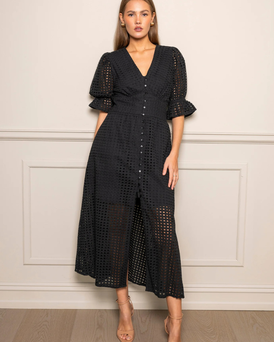 Andrea Dress - Broderie Black