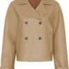 Long Sleeve Leather Trench