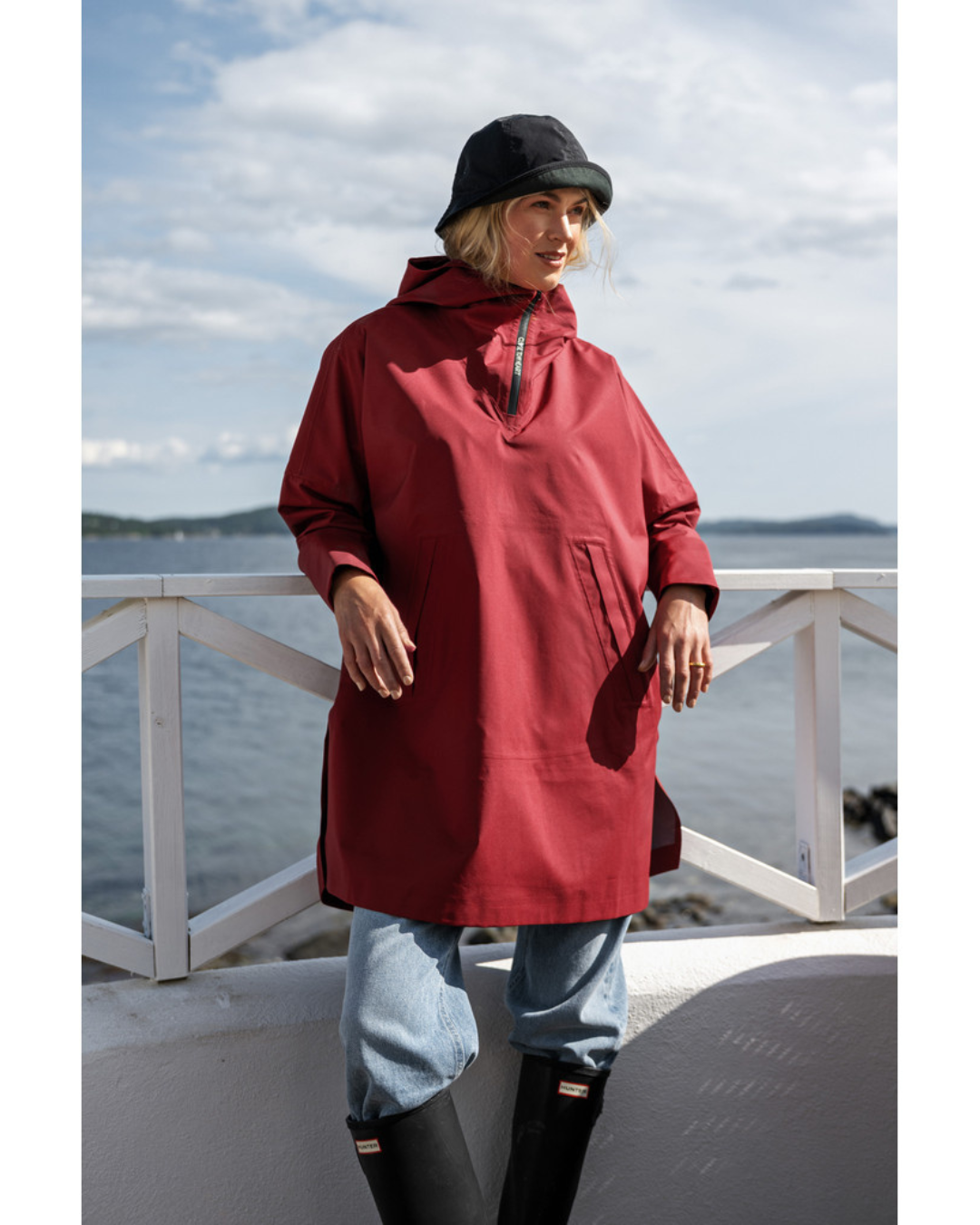 Rain poncho - Garnet Red
