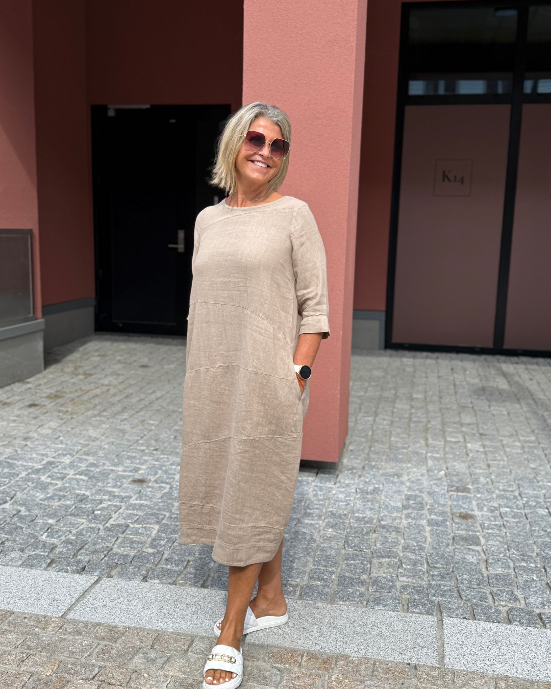 Dress long w/cuttings - Mole