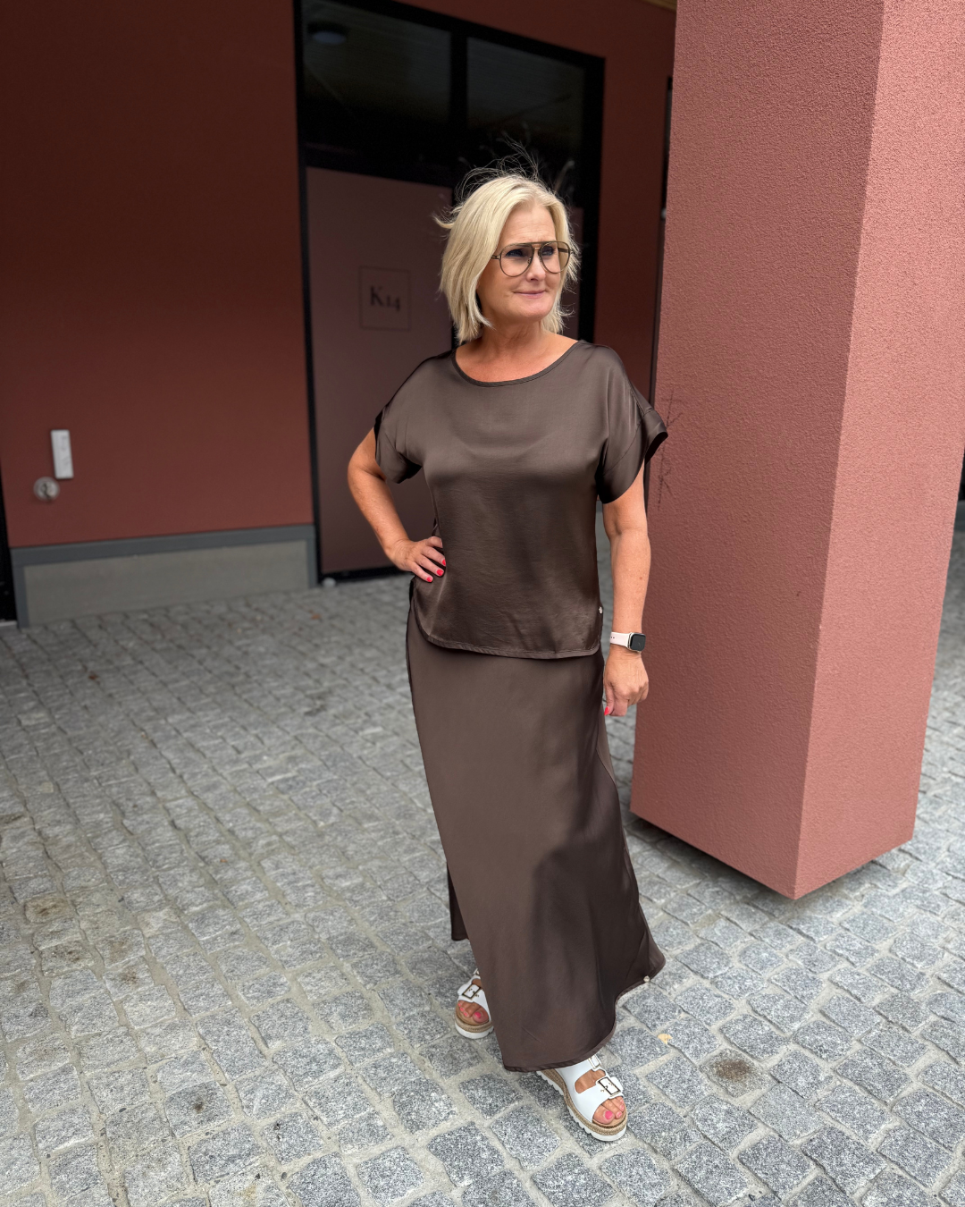 Skirt Bias Cut - Mokka