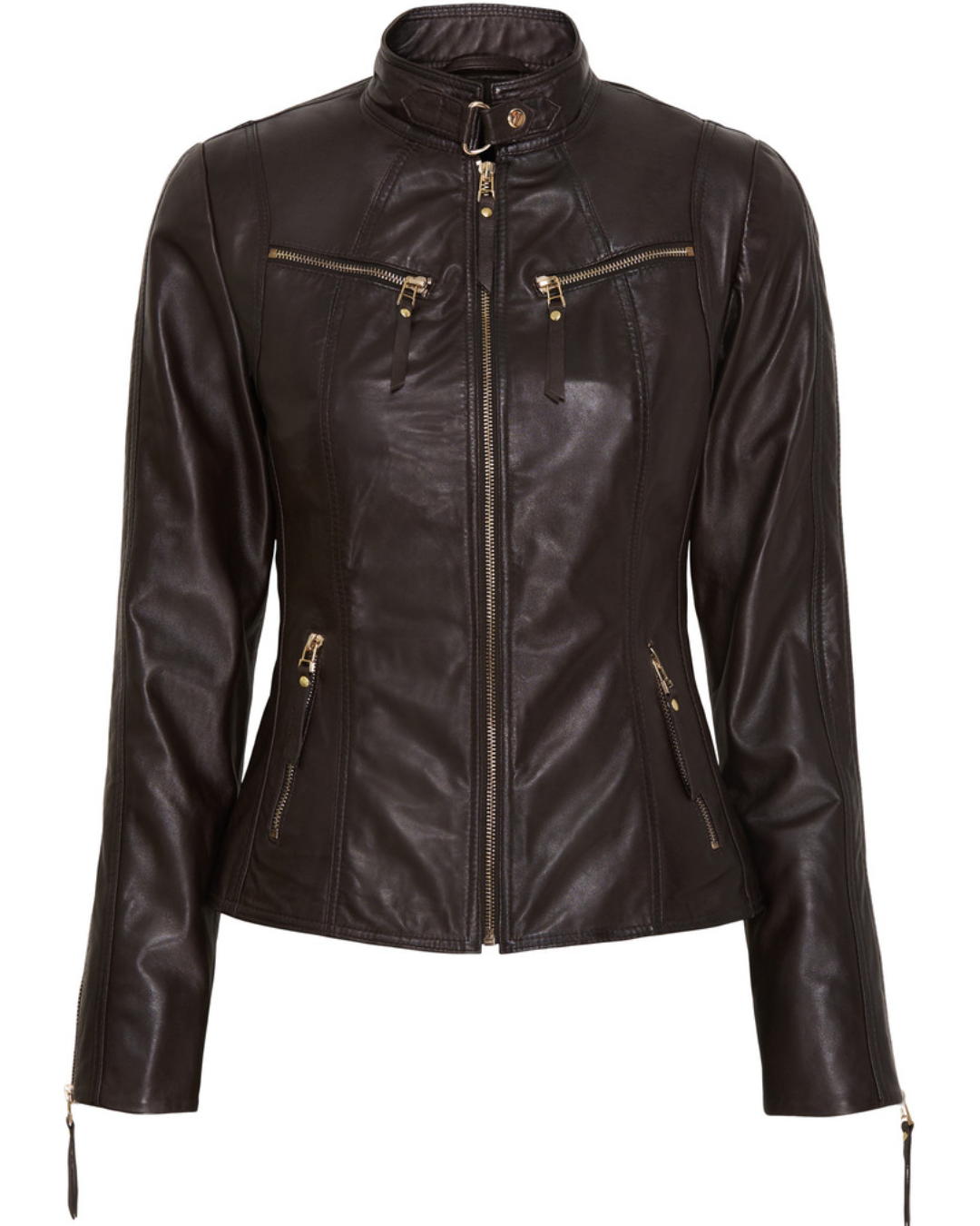 Biker Jacket - Coffe Brown