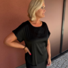 Short Sleeve Blouse Stretch - Nero