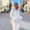 Fur Trim Shawl Coat - Winterwhite
