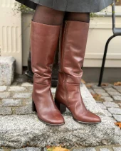 Edna High Boots - Marone