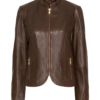 Biker Jacket - Espresso w.Gold