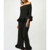 Georgette Wide Leg Pleated Pants