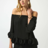 Georgette Off Shoulder Pleated Top